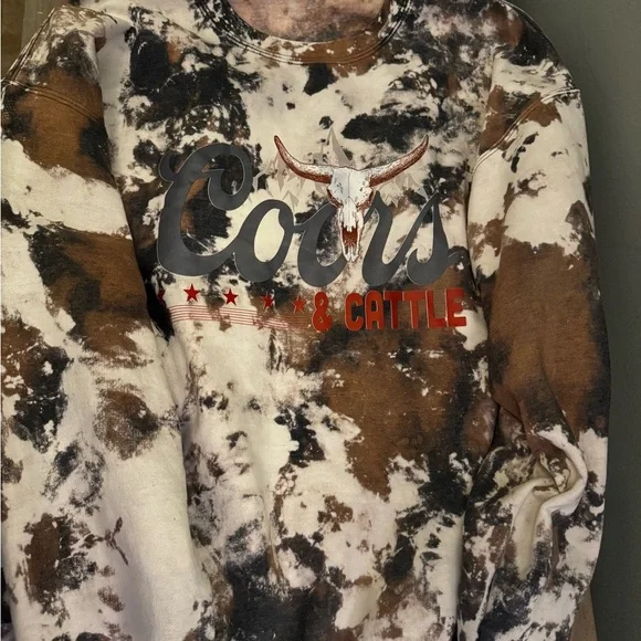Coors & Cattle Brown and Cream Sweatshirt - Picture 4 of 5
